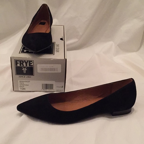 Frye Shoes - Brand new! Frye Sienna ballet flats, black suede.